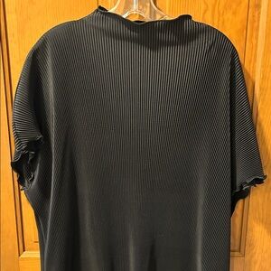 David & Dani Black Ribbed Short Sleeve  Dress - Size M